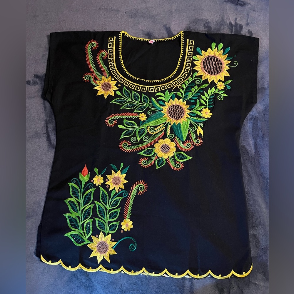 handmade black shirt,size small.